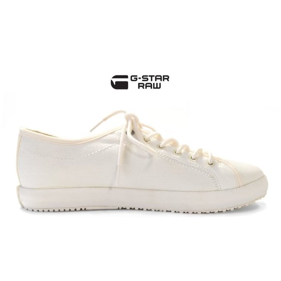 GStar Shoes Gstar Raw Kendo Ii White Canvas Twill Mens 42 Eur Low